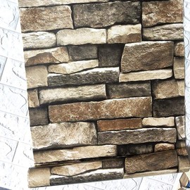 118”×17.7” Stacked Stone Wallpaper 3D Rock Wallpaper Peel and Stick Wallpaper Stone Self Adhesive Wallpaper Stick and Peel Wallpaper Stone Removable Wallpaper Stone Papel Tapiz Stone Vinyl Wallpaper
