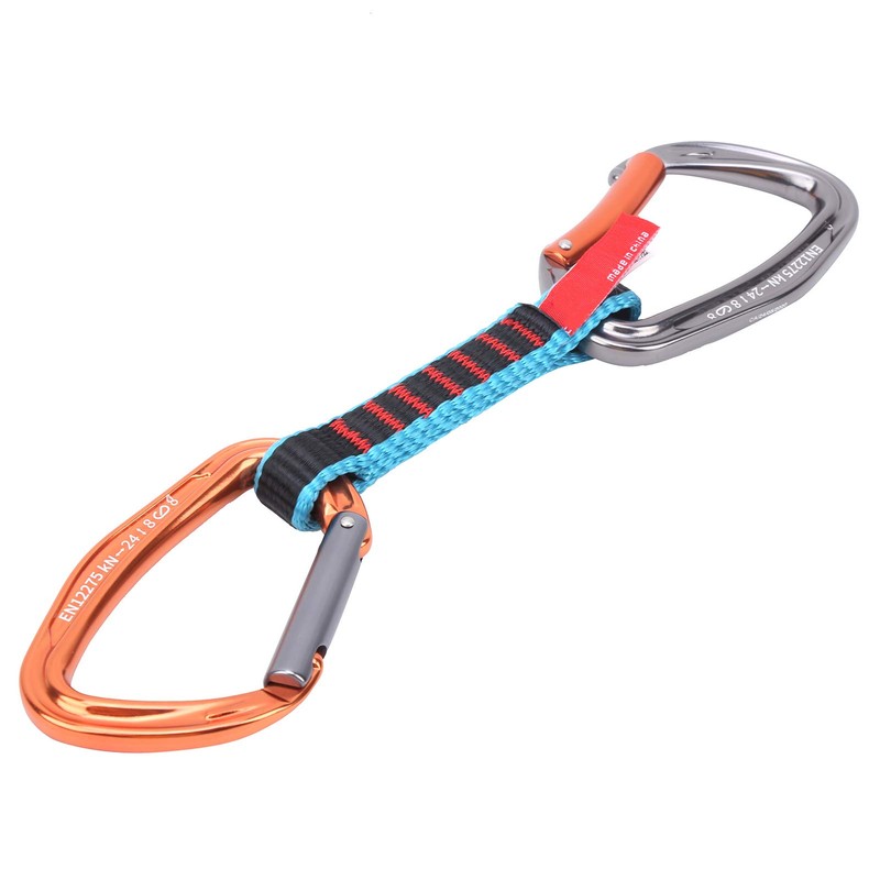 Fybida Climbing Quickdraw Anti‑aging Curved Protection Safety Lock Extender Nylon