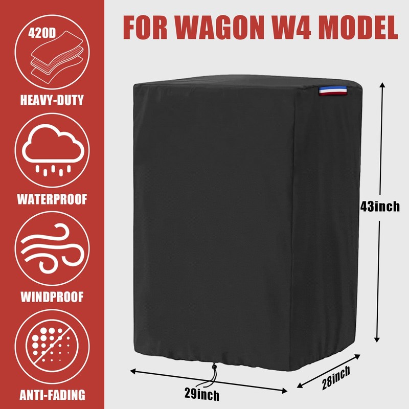 Rilime Wagon Cover Compatible with Wonderfold Wagon W4 Original(Cover Only),Waterproof
