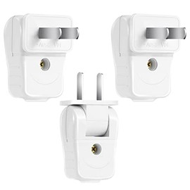 Replacement Plugs Electric Plug Replacement Plugs for Lamps Replacement Plug 2 Prong 10 a 110-250v 2 Wire Straight Blade Replacement Can be Rotated 180 Degrees, Lamp Plug (3 Pieces)