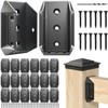 Toscoco 20 Pcs Heavy-Duty Aluminum ADC-12 Deck Railing Bracket Connectors