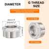 sourcing map 2 Pcs 304 Stainless Steel Reducer Hex Bushing