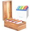 Neando 4’’x6’’ Index Card Holder, Acacia Index Card Box, Index
