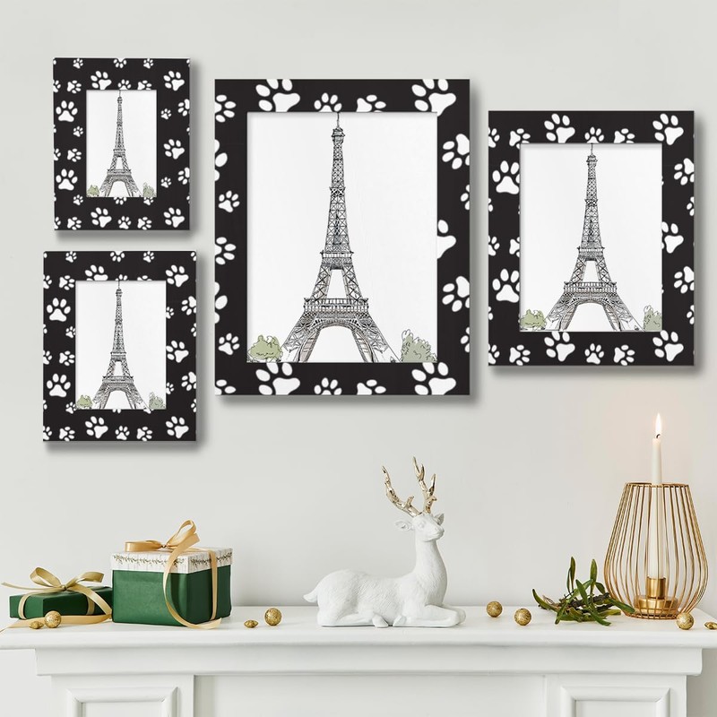 Dog Paw Print 8x10 Picture Frame Wooden Photo Frames for
