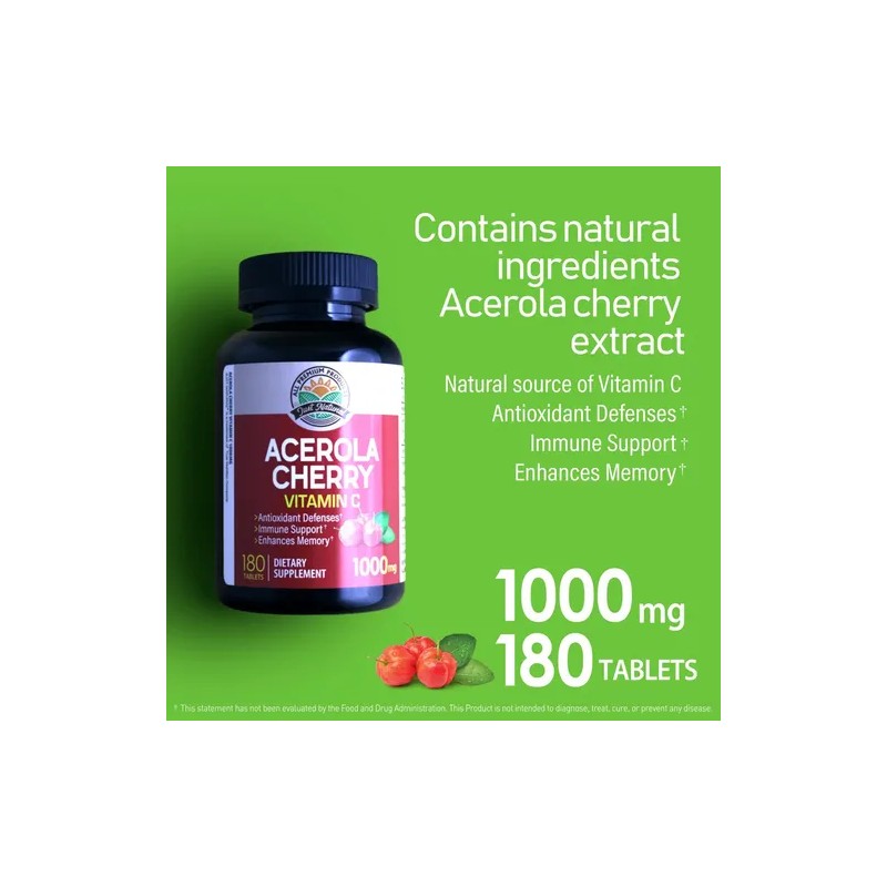 Vitamina Nanowell Acerola 1000mg 180 Tabletas