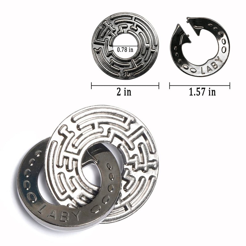 MHY 3 Pieces Brain Teasers Metal Puzzles，Cast Puzzle Game Toys，IQ
