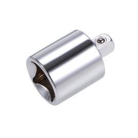 sourcing map 1/2 Inch Drive (F) x 1/4 Inch (M) Socket Reducer, Female to Male