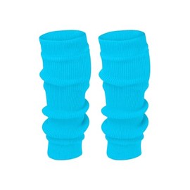 ANZEE Leg Warmers for Kids Stay Warm and Stylish, Kids's Knitted Ankle Warmers 80s Party Dance Sports Yoga Accessories & Ice Skating (Turquoise)