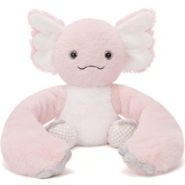 MaoGoLan Microwavable & Weighted Axolotl Stuffed Animal,3.8 lbs 38" Long Arms Freezable Salamander Huggable Weighted Plush Toys, Warm and Comfort Heated Axolotl Plushie for Adults,Kids