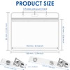 400 Pieces Name Badge Holder with Metal Clips, 200 Pieces