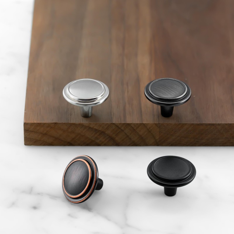 HESTIA HARDWARE 25 Pack | Oil Rubbed Bronze Cabinet Knobs