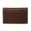 MASSENI Luxury Italian Leather Business Card Holder, Tan Genuine Leather,