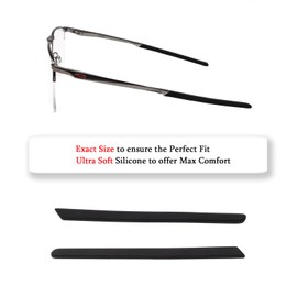 TenDye Replacement Earsocks Temple Sleeve for Oakley Voon OX3026 Eyeglasses Frame, Black Rubber Ear Sleeves