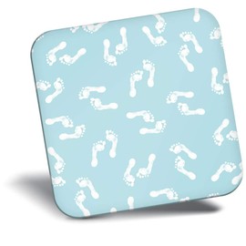 Destination Vinyl ltd Fridge Magnet - Cute Blue Footprint Pattern Baby Kids for Office, Cabinet and Whiteboard, Magnetic Stickers, 44762