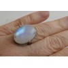 Moonstone Mixed Metal Sterling Silver Cocktail Ring US Size 7