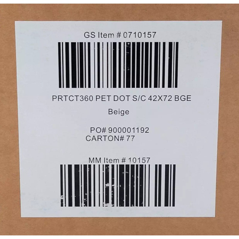 Manchester Mills Protect360° Shower Curtain 42x72 Petite Dot Beige Microban®