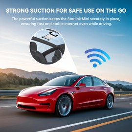 DOACE Starlink Mini Mount, Starlink Mini Suction Cup Mount, Starlink Mount for Car Windows and Sunroofs, Powerful Suction Cups for RVs, Boats, Airplanes, and Road Trips