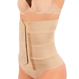 For Moms - Faja Postparto 4B Alta Fajas Postparto Y Postcirugía Postpartum Belly Wrap Con Varillas Flexibles Fajas Para Mujer Ajustable Faja Postparto Cesarea Moldeadora Color Nude Y Blanco