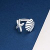 TACBSP Shell Starfish Ring for Women Opening Seashell Ring Adjustable
