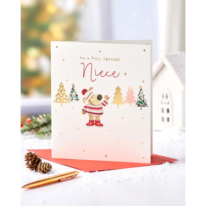 Boofle Christmas Card for Niece - Cute Design