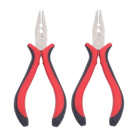 2pcs Hair Extensions Plier Ergonomic Handle Skid Resistance 2 Holes Rust Resistant Hair Extensions Opener and Removal Tool