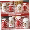STOBAZA Set of 2 Ceramic Salt Pepper Christmas Jar Kitchen