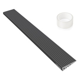 LIEKUMM 3/4" Rise PVC Threshold Ramp for Doorways, 1700 Lbs Capacity, Self-Adhesive Transition Ramp for Wheelchairs, Strollers, and Scooters, Cuttable, Black