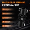 9/16" -36 Spline X 3/4" DD Black Steering Universal Joint