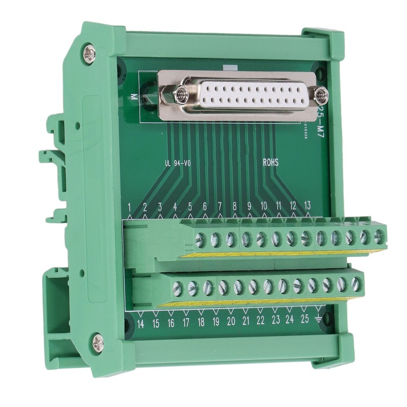 DB25 to Terminal Connector Adapter Plate PCB Board Straight Female
