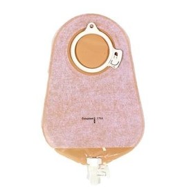 Standard Urostomy Pouch - Transparent, Red, 3/4" - 2" (19 - 50 mm) - 1 box (10 Each)