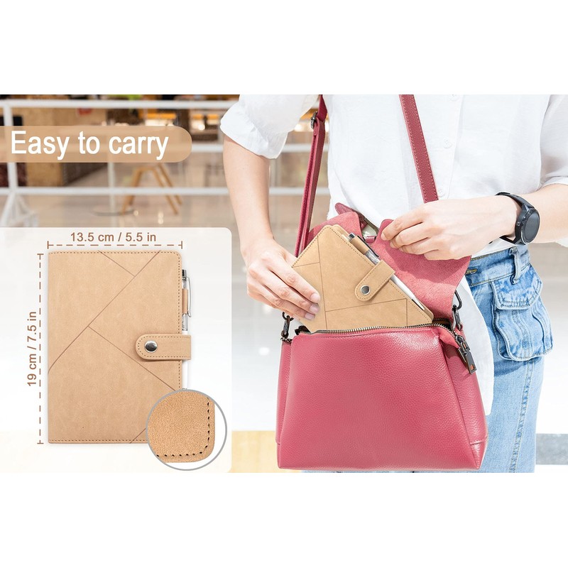 GINMLYDA Budget Binder Money Saving Wallet, 28pcs A6 Savings Binder