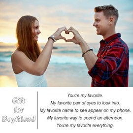 YKZOMP Boyfriend Gift Ideas, Boyfriend Birthday Sweetest Valentines Day Fathers Day Christmas Gifts for Him Boyfriend from Girlfriend, Cute I Love You Gifts Bracelets for Boyfriend Him Teen