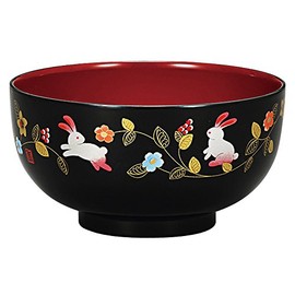 Yamanaka Nuri M16228 Range Hotei Bowl Flower Street (Black)