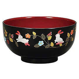 Yamanaka Nuri M16228 Range Hotei Bowl Flower Street (Black)