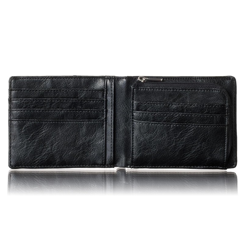 JIL GORDON Men's Bi-Fold Wallet, Popular, Large Capacity, Ultra Lightweight,