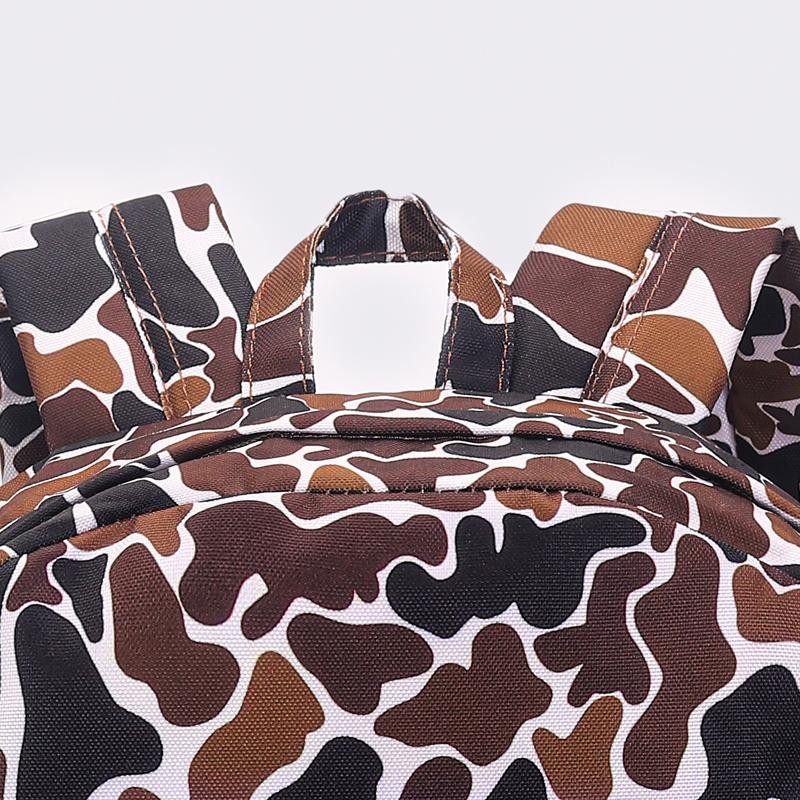 Brown camouflage Print Kids Backpack:_BA0288