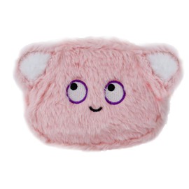 WisePoint Small Coin Purse, Plush Coin Pouch Cute Coin Purse for Women and Girls, Portable Change Purse with Zipper for Change, Lipstick, Key (Pink)