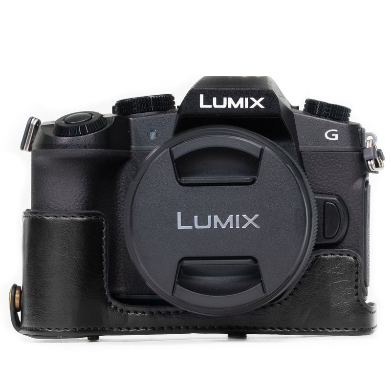 MegaGear MG892 Ever Ready Leather Camera Case compatible with Panasonic