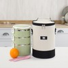 XINGNIAO Japanese Style Round Bento Bag Large Capacity Insulated Waterproof