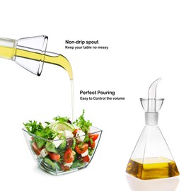 HAIZEEN Dispensador de aceite de oliva y vinagre de 125 ml, no necesita embudo, para cocina, sellado de cristal de laboratorio para mantener el aceite fresco durante más tiempo