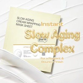 NAD+ - Máscara facial de envoltura de crema de envejecimiento lento (2 hojas) – Mascarilla coreana reafirmante para el cuidado de la piel con bakuchio