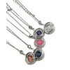 Mavi Bandz Gemstone Gem Crystal Fidget Spinner Silver Necklace Anti