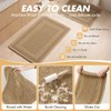 MIULEE Set of 2 Waffle Bathroom Rugs, Boho Bath Rug