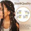 SIRLOMU Pack of 60 Adjustable Dreadlocks Jewellery, Braids Jewellery, Gold
