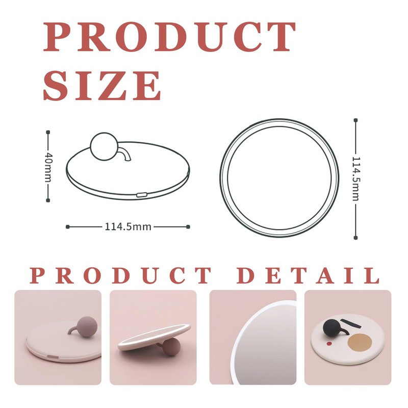 UNIDISCIPLE Handheld Rechargeable Travel Makeup Mirror with LED Light, Compact