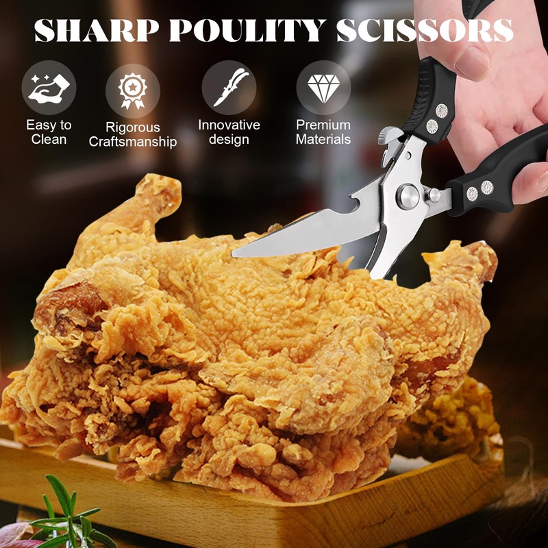 SiXing Kitchen Shears – Heavy Duty & Dishwasher Safe-Professional Stainless