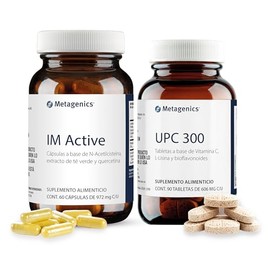 Metagenics  Kit UPC 300 Vitamina C con Bioflavonoides (90 Tabletas)  IM Active con N-Acetilcisteína, Extracto de Té Verde y Quercetina (30 Cápsulas)  