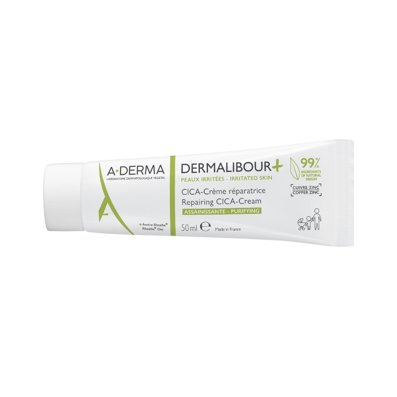 A-DERMA Dermalibour+ Cica Crema Corporal Reparadora Piel Irritada, 50 ml