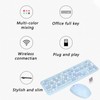 Keyboard Mouse Combo 2.4G Retro Multi Color Mute Cover Wireless