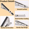 JIYIN Tie Clips For Men, 4 Pack Men's Tie Clips